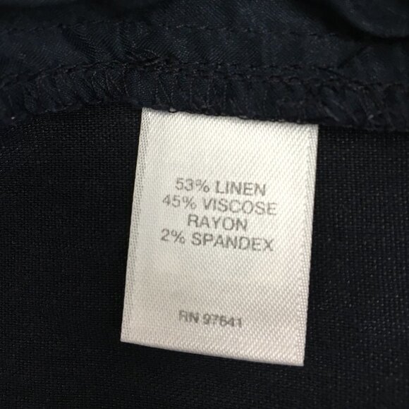 J.Jill Linen Stretch Navy Pull On Pants ants Size S GREAT Condition - Picture 7 of 7